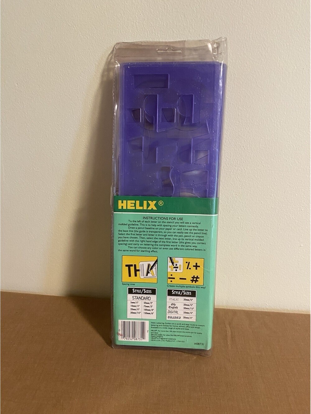 Helix 100mm/4” Lettering Guide Set: Tracing Letters And Numbers - Picture 2 of 4